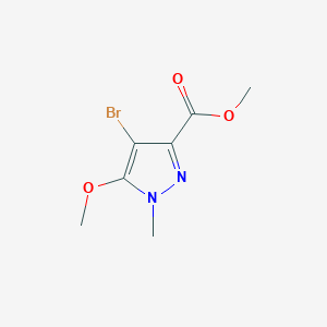 molecular formula C7H9BrN2O3 B13156976 Methyl 4-bromo-5-methoxy-1-methyl-1H-pyrazole-3-carboxylate 