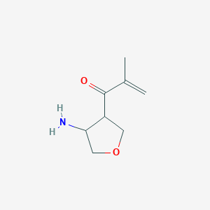 molecular formula C8H13NO2 B13157015 1-(4-Aminooxolan-3-yl)-2-methylprop-2-en-1-one 