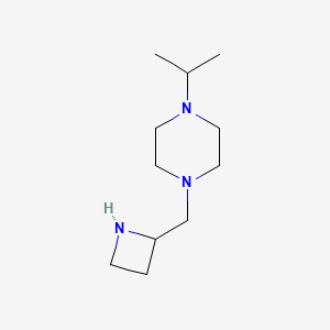 molecular formula C11H23N3 B13157027 1-[(Azetidin-2-yl)methyl]-4-(propan-2-yl)piperazine 