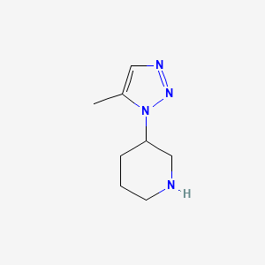 molecular formula C8H14N4 B13157053 3-(5-Methyl-1H-1,2,3-triazol-1-yl)piperidine 