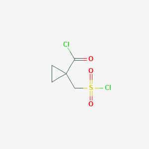 1-[(Chlorosulfonyl)methyl]cyclopropane-1-carbonyl chloride