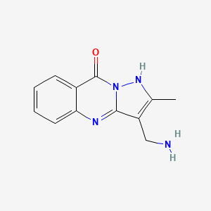 3-(aminomethyl)-2-methyl-4H,9H-pyrazolo[3,2-b]quinazolin-9-one