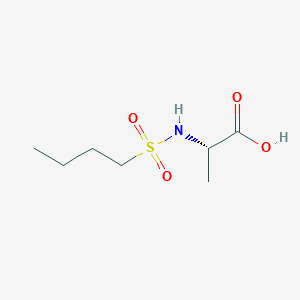 molecular formula C7H15NO4S B13157075 (2s)-2-(Butane-1-sulfonamido)propanoic acid 