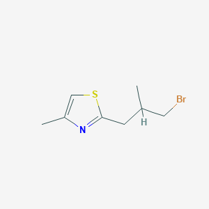 2-(3-Bromo-2-methylpropyl)-4-methyl-1,3-thiazole