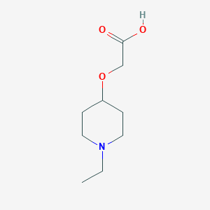 molecular formula C9H17NO3 B13157124 2-[(1-Ethylpiperidin-4-YL)oxy]acetic acid CAS No. 1225227-52-0