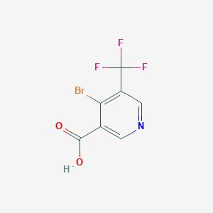 molecular formula C7H3BrF3NO2 B13157132 4-Bromo-5-(trifluoromethyl)nicotinic acid 