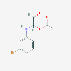 molecular formula C10H10BrNO3 B13157134 1-((3-Bromophenyl)amino)-2-oxoethylacetate 