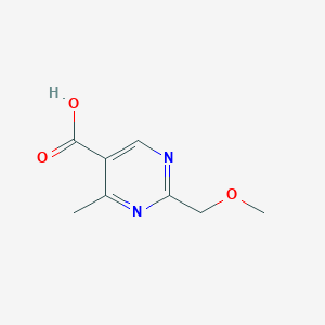 molecular formula C8H10N2O3 B13157152 2-(Methoxymethyl)-4-methylpyrimidine-5-carboxylic acid 