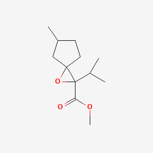 molecular formula C12H20O3 B13157168 Methyl 5-methyl-2-(propan-2-YL)-1-oxaspiro[2.4]heptane-2-carboxylate 