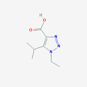 molecular formula C8H13N3O2 B13157177 1-Ethyl-5-isopropyl-1h-1,2,3-triazole-4-carboxylic acid 