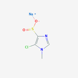 molecular formula C4H4ClN2NaO2S B13157229 Sodium 5-chloro-1-methyl-1H-imidazole-4-sulfinate 