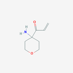 molecular formula C8H13NO2 B13157232 1-(4-Aminooxan-4-yl)prop-2-en-1-one 