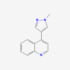 molecular formula C13H11N3 B13157238 4-(1-Methyl-1H-pyrazol-4-YL)quinoline 