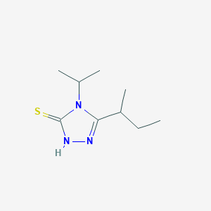 molecular formula C9H17N3S B13157262 5-(butan-2-yl)-4-(propan-2-yl)-4H-1,2,4-triazole-3-thiol 