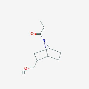 1-[2-(Hydroxymethyl)-7-azabicyclo[2.2.1]heptan-7-yl]propan-1-one