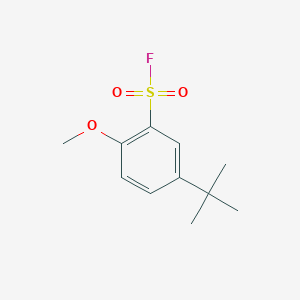 molecular formula C11H15FO3S B13157287 5-tert-Butyl-2-methoxybenzene-1-sulfonyl fluoride 