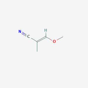 molecular formula C5H7NO B13157298 3-Methoxy-2-methylacrylonitrile 