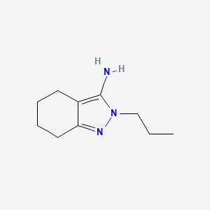 molecular formula C10H17N3 B13157349 2-propyl-4,5,6,7-tetrahydro-2H-indazol-3-amine 