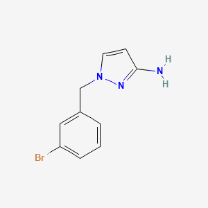 molecular formula C10H10BrN3 B13157356 1-[(3-Bromophenyl)methyl]-1H-pyrazol-3-amine 