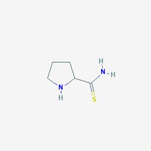 molecular formula C5H10N2S B13157362 Pyrrolidine-2-carbothioamide 