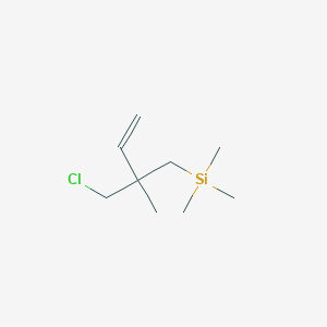 molecular formula C9H19ClSi B13157426 [2-(Chloromethyl)-2-methylbut-3-en-1-yl]trimethylsilane 