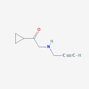 molecular formula C8H11NO B13157477 1-Cyclopropyl-2-[(prop-2-yn-1-yl)amino]ethan-1-one 