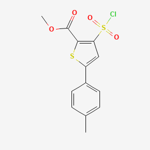 Methyl 3-(chlorosulfonyl)-5-(4-methylphenyl)thiophene-2-carboxylate