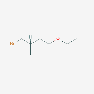 molecular formula C7H15BrO B13157500 1-Bromo-4-ethoxy-2-methylbutane 