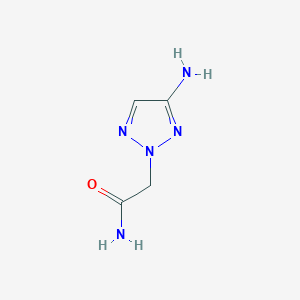 molecular formula C4H7N5O B13157501 2-(4-Amino-2H-1,2,3-triazol-2-yl)acetamide 