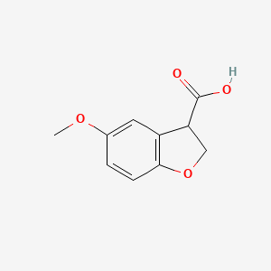 molecular formula C10H10O4 B13157554 5-Methoxy-2,3-dihydro-1-benzofuran-3-carboxylic acid 