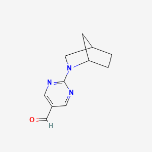 2-(2-Azabicyclo[2.2.1]heptan-2-YL)pyrimidine-5-carbaldehyde