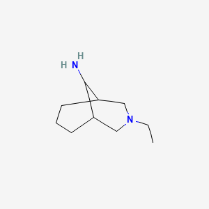 molecular formula C10H20N2 B13157614 3-Ethyl-3-azabicyclo[3.3.1]nonan-9-amine 