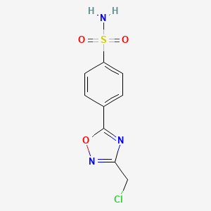 4-[3-(Chloromethyl)-1,2,4-oxadiazol-5-yl]benzenesulfonamide