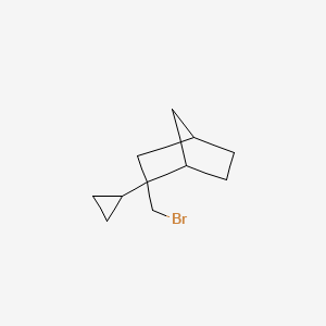 molecular formula C11H17Br B13157663 2-(Bromomethyl)-2-cyclopropylbicyclo[2.2.1]heptane 