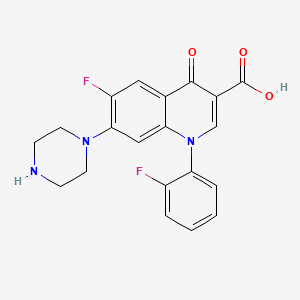 3-Quinolinecarboxylic acid, 6-fluoro-1-(2-fluorophenyl)-1,4-dihydro-4-oxo-7-(1-piperazinyl)-