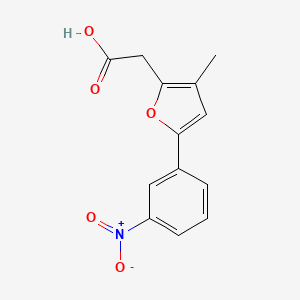 molecular formula C13H11NO5 B13157718 2-[3-Methyl-5-(3-nitrophenyl)furan-2-yl]acetic acid 