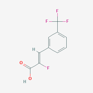 molecular formula C10H6F4O2 B13157747 (2Z)-2-Fluoro-3-[3-(trifluoromethyl)phenyl]prop-2-enoic acid 