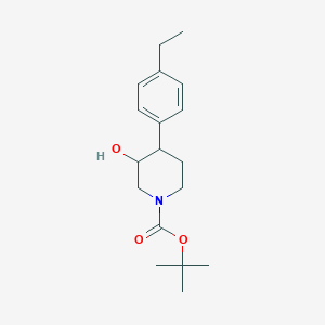 Tert-butyl 4-(4-ethylphenyl)-3-hydroxypiperidine-1-carboxylate