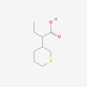 molecular formula C9H16O2S B13157832 2-(Thian-3-YL)butanoic acid 