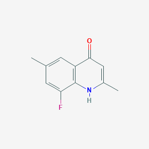 molecular formula C11H10FNO B13157863 8-Fluoro-2,6-dimethyl-1,4-dihydroquinolin-4-one 