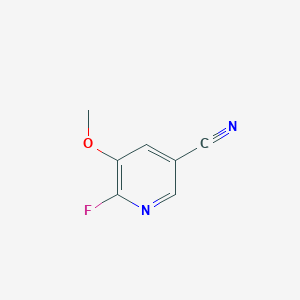 molecular formula C7H5FN2O B13157882 6-Fluoro-5-methoxynicotinonitrile 