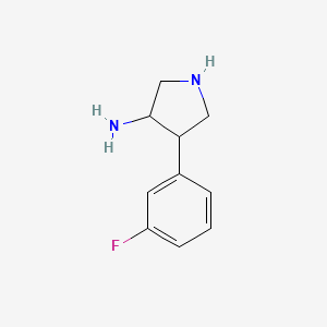 4-(3-Fluorophenyl)pyrrolidin-3-amine