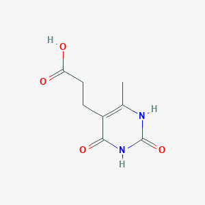 molecular formula C8H10N2O4 B1315790 3-(6-Methyl-2,4-dioxo-1,2,3,4-tetrahydropyrimidin-5-yl)propanoic acid CAS No. 28181-39-7