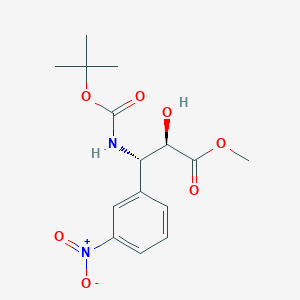 molecular formula C15H20N2O7 B13157958 Methyl (2R,3S)-3-[(tert-butoxycarbonyl)amino]-2-hydroxy-3-(3-nitrophenyl)propanoate 