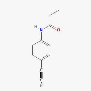 molecular formula C11H11NO B13157970 N-(4-ethynylphenyl)propanamide 