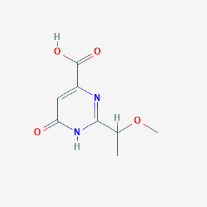 2-(1-Methoxyethyl)-6-oxo-3,6-dihydropyrimidine-4-carboxylic acid