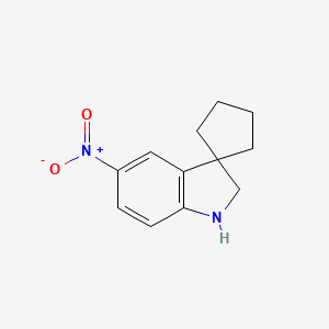 molecular formula C12H14N2O2 B13158006 5'-Nitro-1',2'-dihydrospiro[cyclopentane-1,3'-indole] 