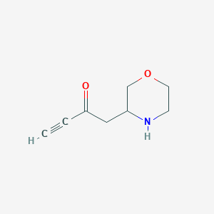 molecular formula C8H11NO2 B13158028 1-(Morpholin-3-yl)but-3-yn-2-one 