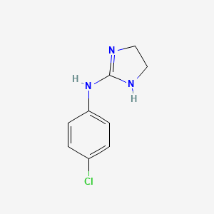 molecular formula C9H10ClN3 B13158057 N-(4-chlorophenyl)-4,5-dihydro-1H-imidazol-2-amine CAS No. 1848-73-3