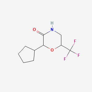 2-Cyclopentyl-6-(trifluoromethyl)morpholin-3-one